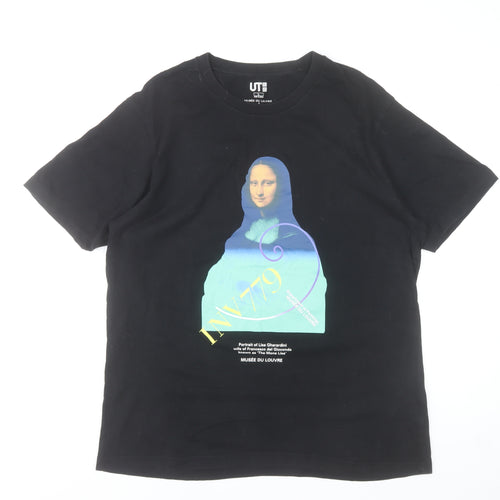 Uniqlo Men’s Black Art Graphic T-Shirt L Musée du Louvre Peter Saville
