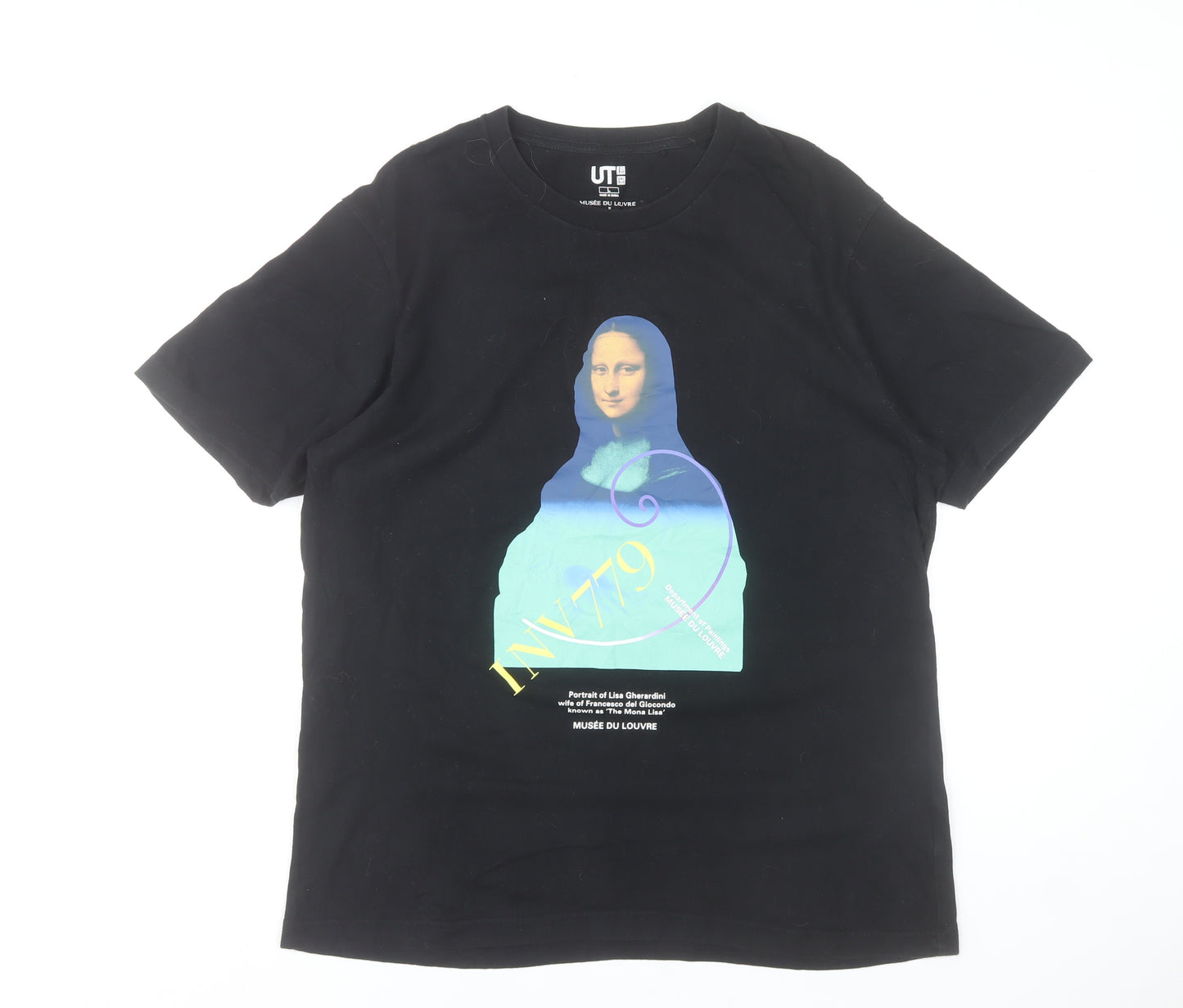 Uniqlo Men’s Black Art Graphic T-Shirt L Musée du Louvre Peter Saville