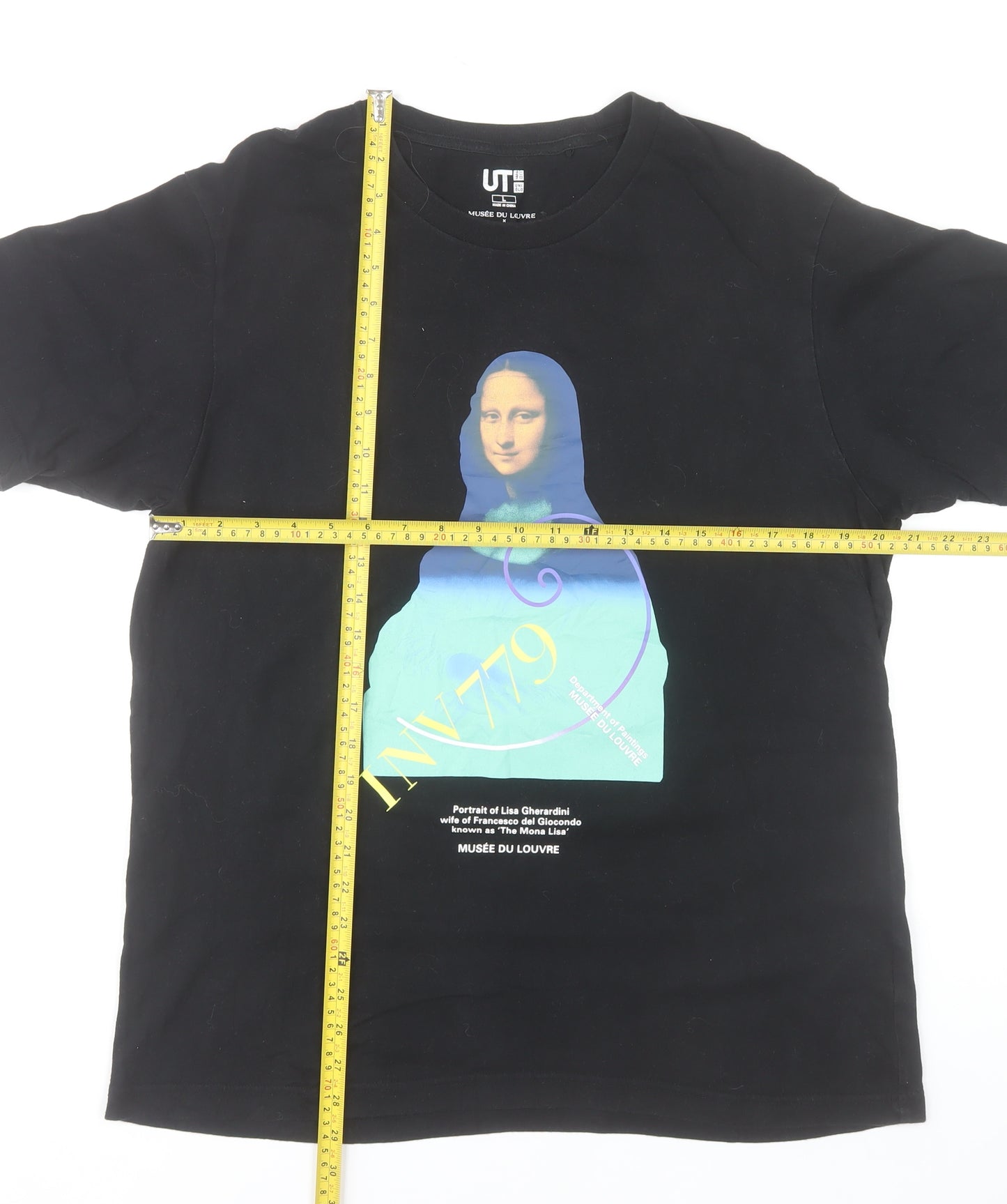 Uniqlo Men’s Black Art Graphic T-Shirt L Musée du Louvre Peter Saville