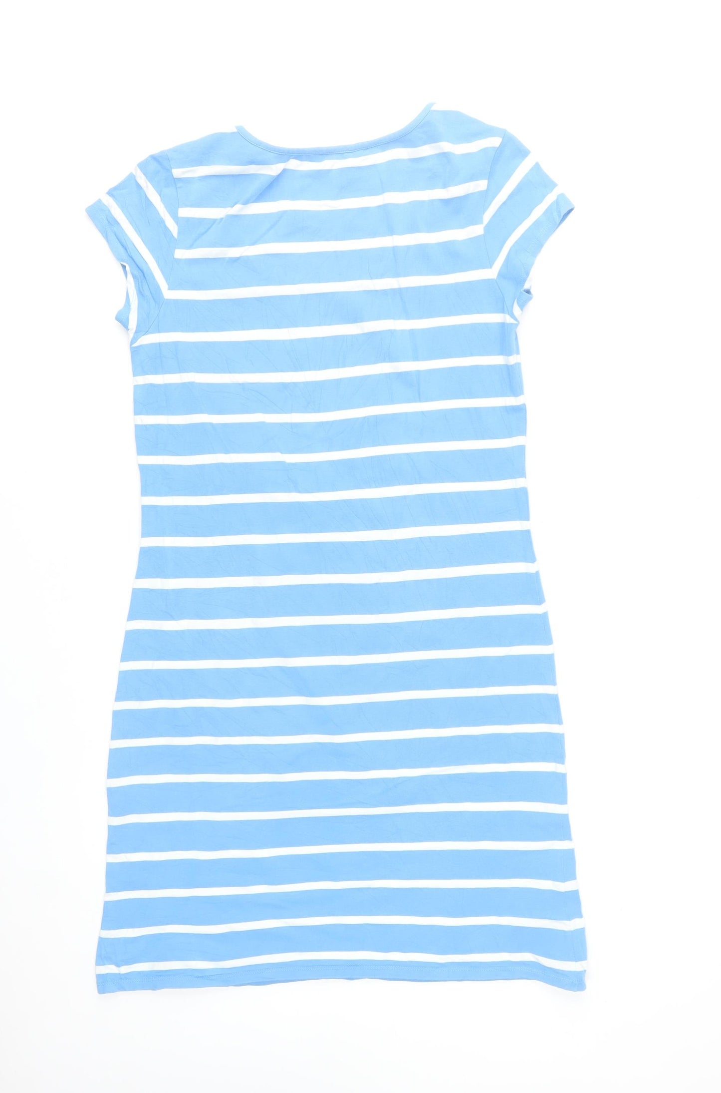 Crew Clothing Co. Women's Blue Striped T-Shirt Dress Size 12