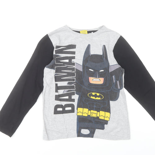 Next Boys Grey & Black Batman Long Sleeve T-Shirt Age 9 Years