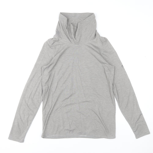 Craghoppers Women's Grey Roll Neck Long Sleeve Top UK 8