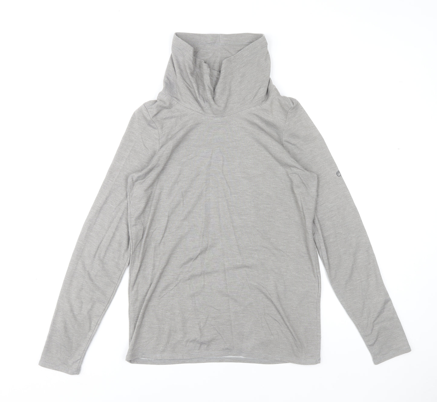 Craghoppers Women's Grey Roll Neck Long Sleeve Top UK 8