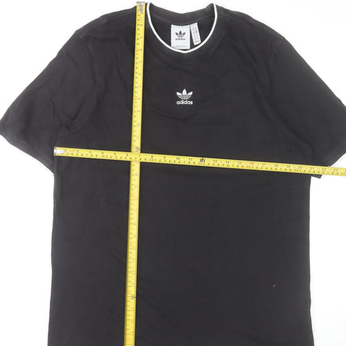 adidas Men's Black Short Sleeve Cotton Crew Neck T-Shirt Size M