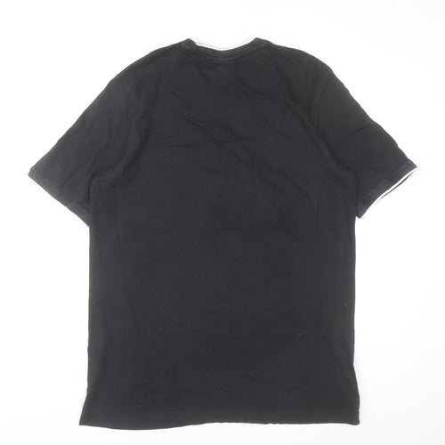 adidas Men's Black Short Sleeve Cotton Crew Neck T-Shirt Size M