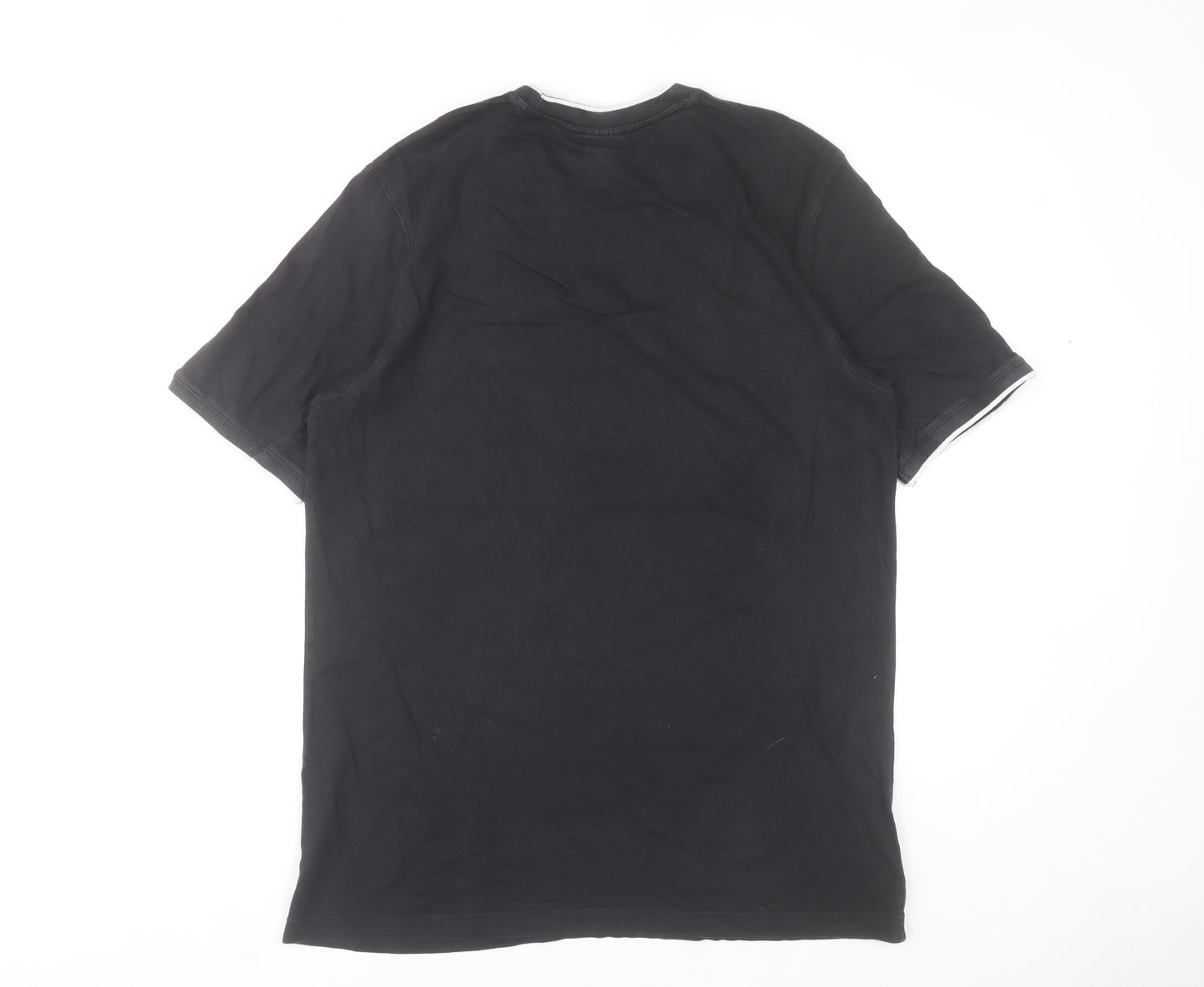 adidas Men's Black Short Sleeve Cotton Crew Neck T-Shirt Size M