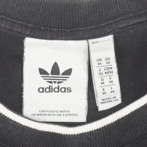 adidas Men's Black Short Sleeve Cotton Crew Neck T-Shirt Size M