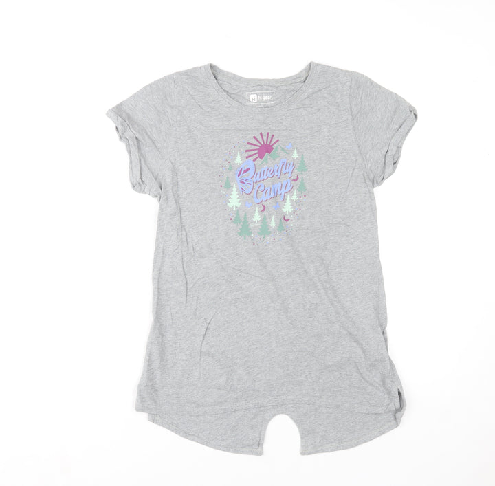 Hi Gear Girls Grey 13-14 Years Butterfly Camp Graphic Cotton T-Shirt