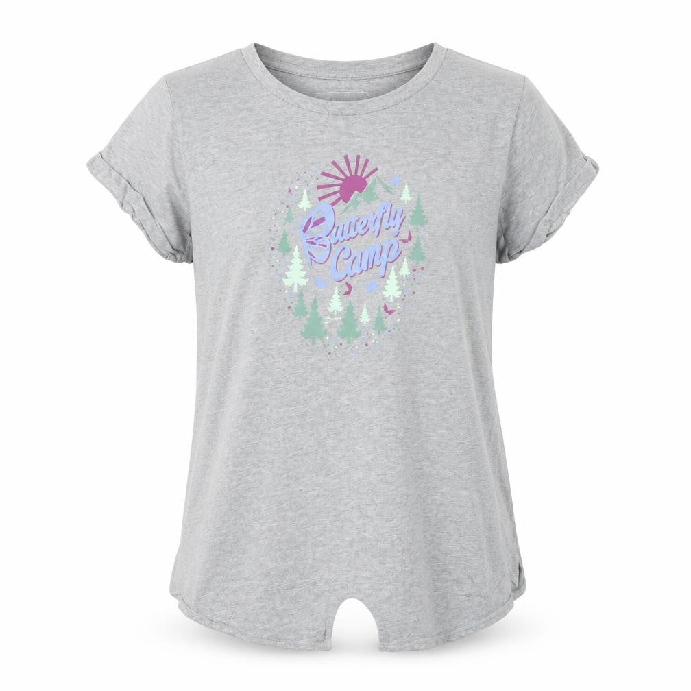 Hi Gear Girls Grey 13-14 Years Butterfly Camp Graphic Cotton T-Shirt