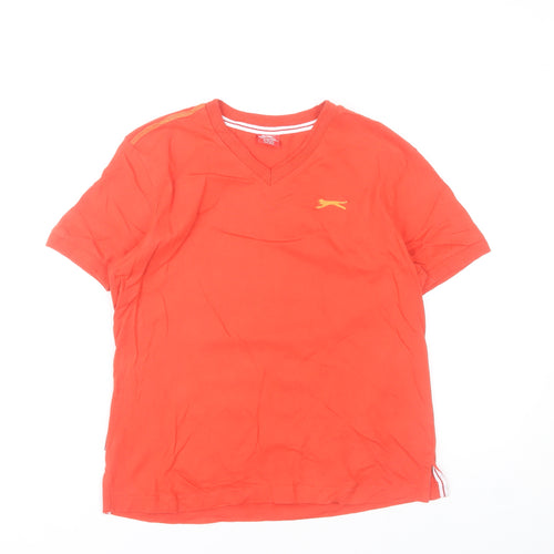 Slazenger Boys Red V-Neck Sports Cotton T-Shirt 9-10 Years