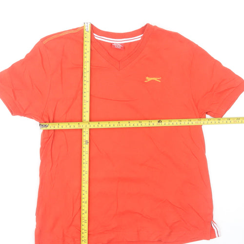 Slazenger Boys Red V-Neck Sports Cotton T-Shirt 9-10 Years