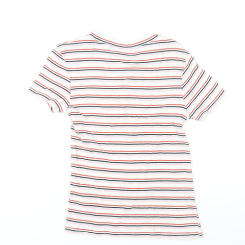 Monki Women's Multicoloured Striped Cotton T-Shirt Size S