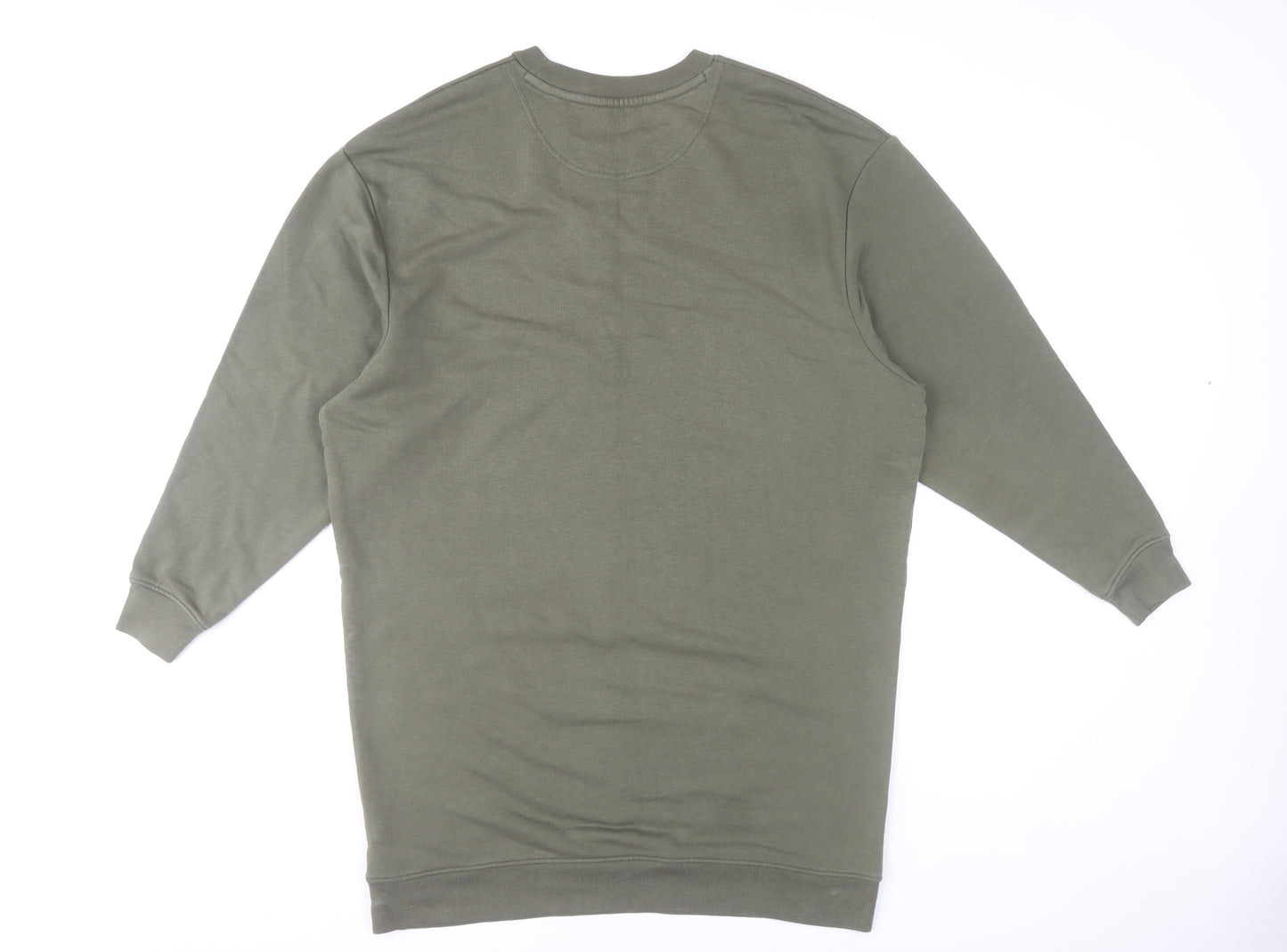 Stanley/Stella Women Green T-Shirt Dress Size 10 Cotton Crew Neck