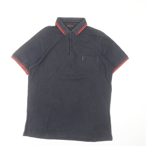 Ben Sherman Men's Blue Polo Shirt L Regular Fit Cotton