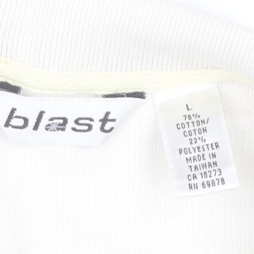 Blast Men's Grey Cotton Blend Short Sleeve Polo Shirt Size L