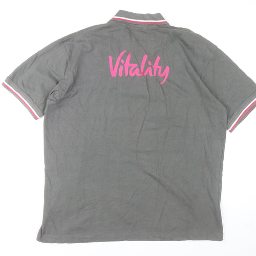 Stanley Unisex Grey Polo Shirt 2XL Collared Short Sleeve Casual Top