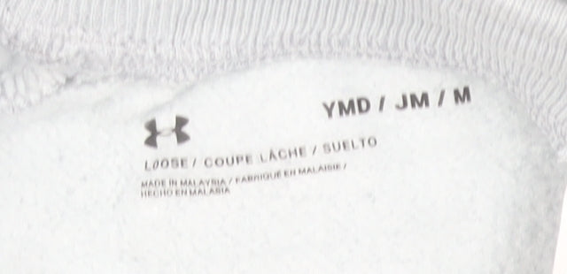 Under Armour Boys White Jogger Sweatpants M Comfortable Cotton Blend