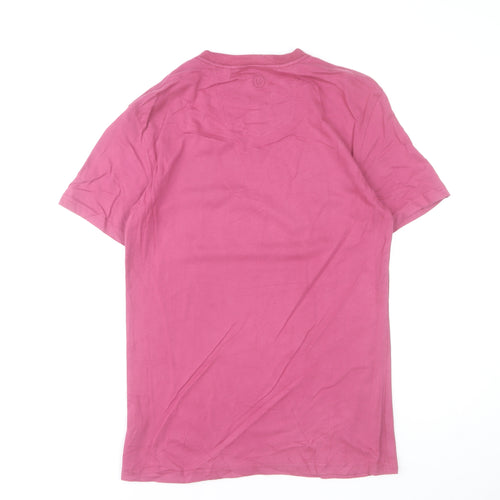 FatFace Men’s Pink Beach Graphic Crew Neck T-Shirt Size S