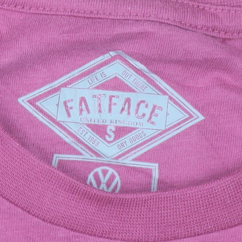 FatFace Men’s Pink Beach Graphic Crew Neck T-Shirt Size S