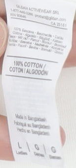 Gildan Women White I Love London Cotton T-Shirt Size L