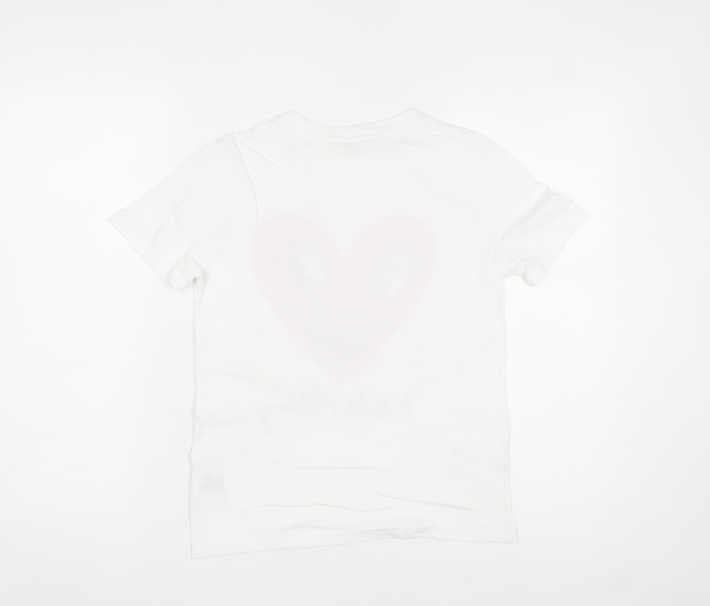 H&M Girls White Keith Haring Graphic T-Shirt 11-12 Years Cotton