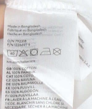 H&M Girls White Keith Haring Graphic T-Shirt 11-12 Years Cotton