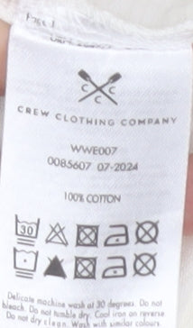 Crew Clothing Company Women's Ivory Size 14 Basic Cotton T-Shirt