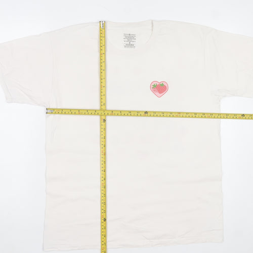 Daisy Street Women’s White Self Care Graphic T-Shirt Size 10 M