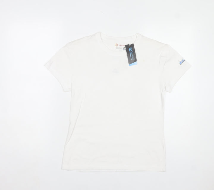 Invista Women’s White COOLMAX Lycra Short Sleeve T-Shirt Size L
