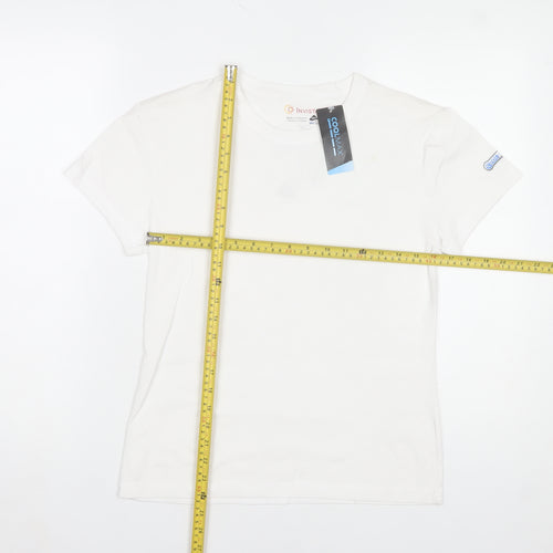 Invista Women’s White COOLMAX Lycra Short Sleeve T-Shirt Size L