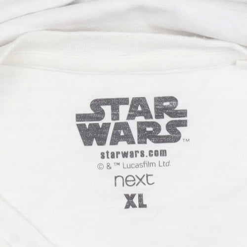 Next Star Wars Men’s White XL R2-D2 Christmas Graphic Cotton T-Shirt