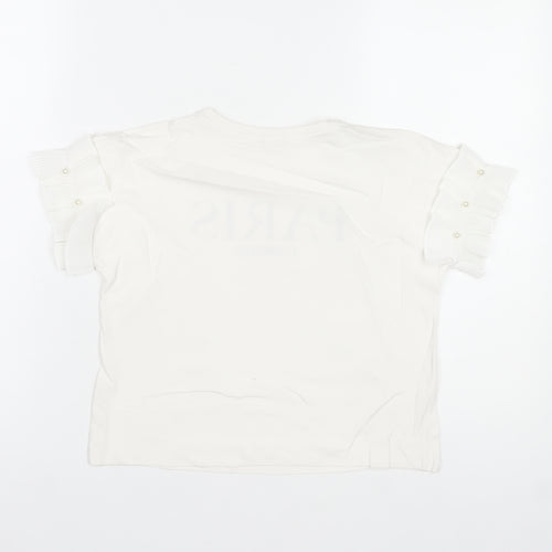 River Island Girls White Paris L'Amour Graphic T-Shirt 7-8 Years