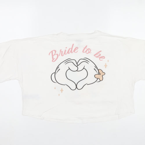 Primark Disney Minnie Mouse Bride To Be White Cotton Nightshirt XS
