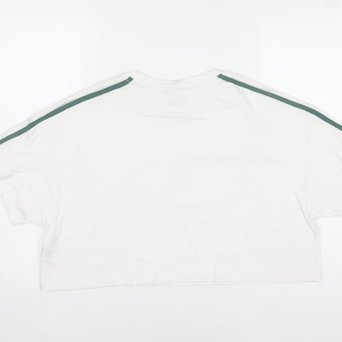 Slazenger Womens White Cropped T-Shirt Size 14 Sports Style