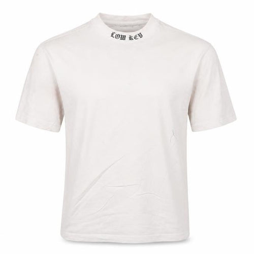 mrp Men’s White Relaxed Fit LOW KEY Graphic T-Shirt Size S