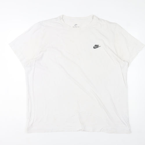 Nike Men's White Crew Neck Short Sleeve Classic Fit T-Shirt XL