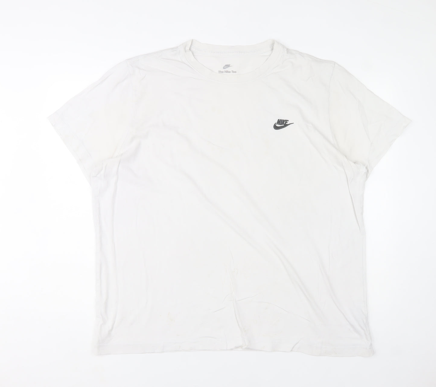 Nike Men's White Crew Neck Short Sleeve Classic Fit T-Shirt XL