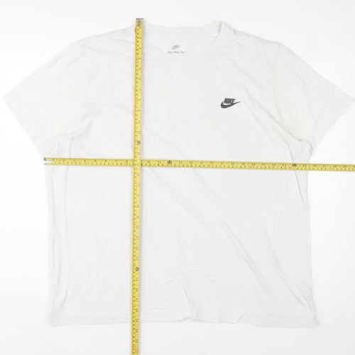 Nike Men's White Crew Neck Short Sleeve Classic Fit T-Shirt XL