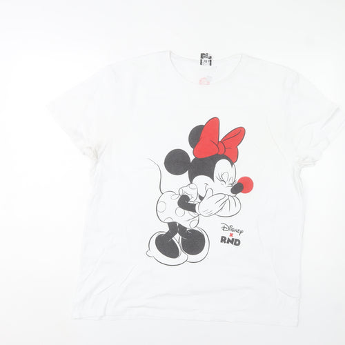 Comic Relief Women’s White Minnie Mouse Disney T-Shirt Size L