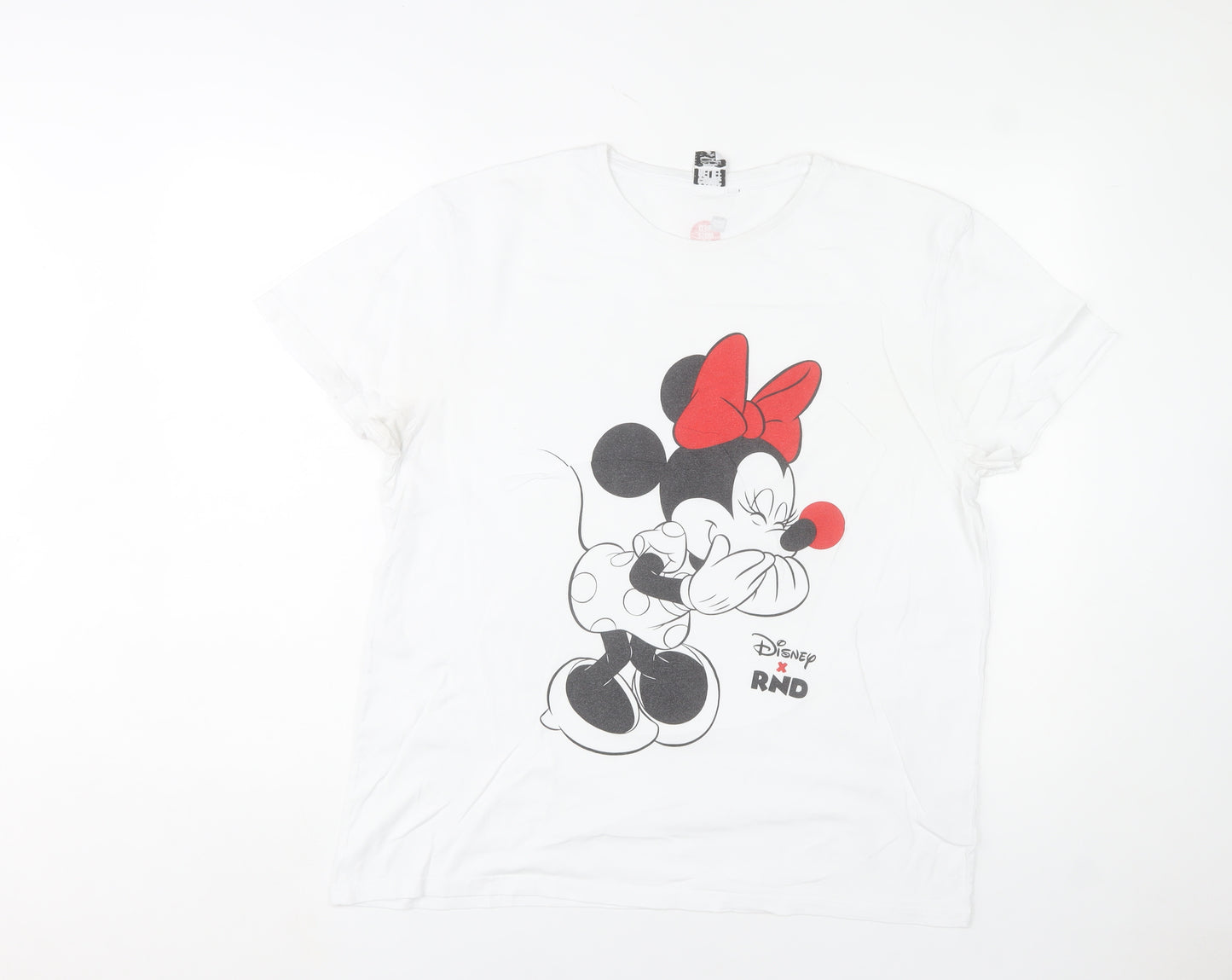 Comic Relief Women’s White Minnie Mouse Disney T-Shirt Size L
