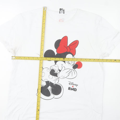 Comic Relief Women’s White Minnie Mouse Disney T-Shirt Size L