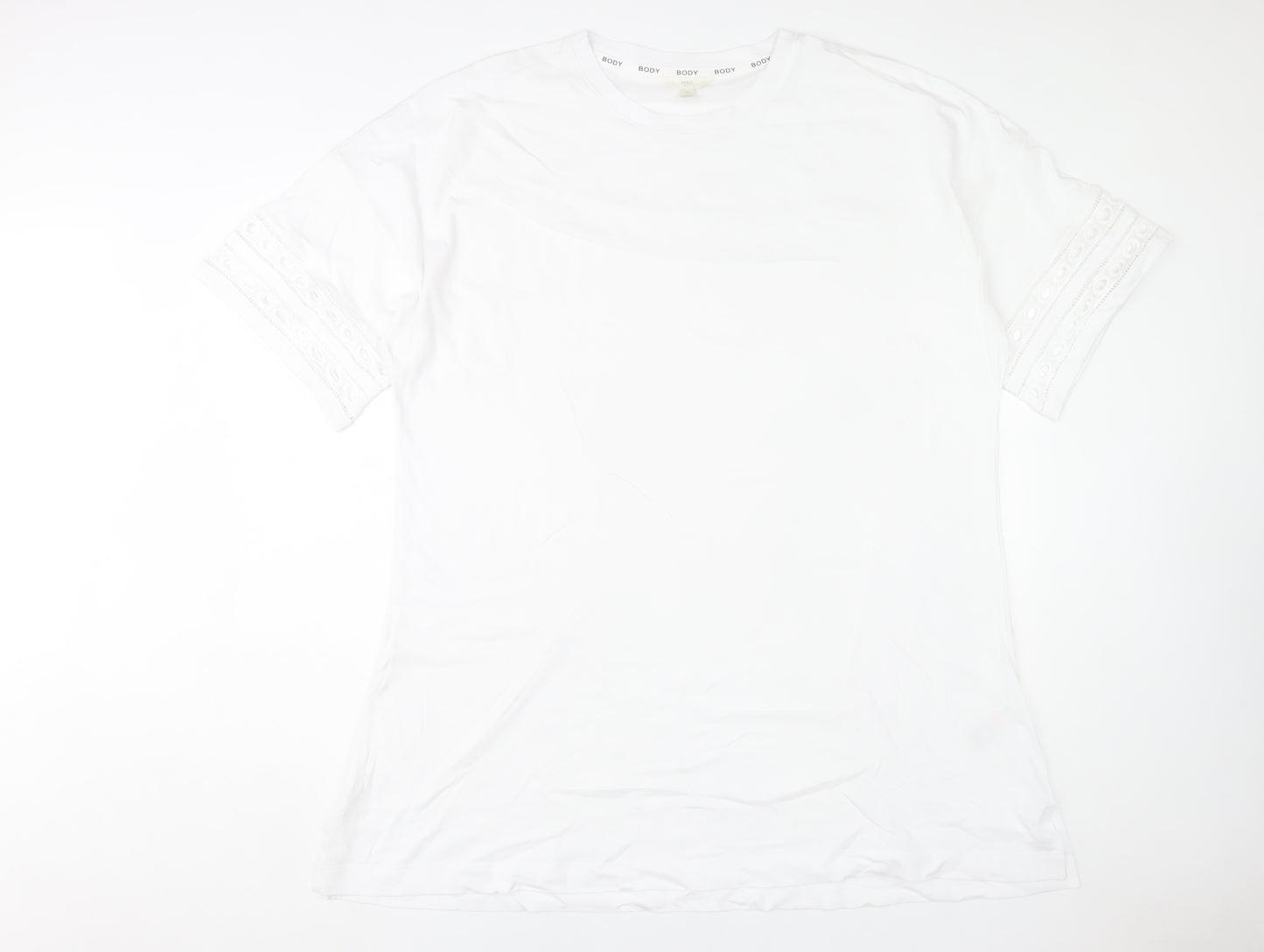 Marks and Spencer Women’s White Cotton T-Shirt Nightshirt XL
