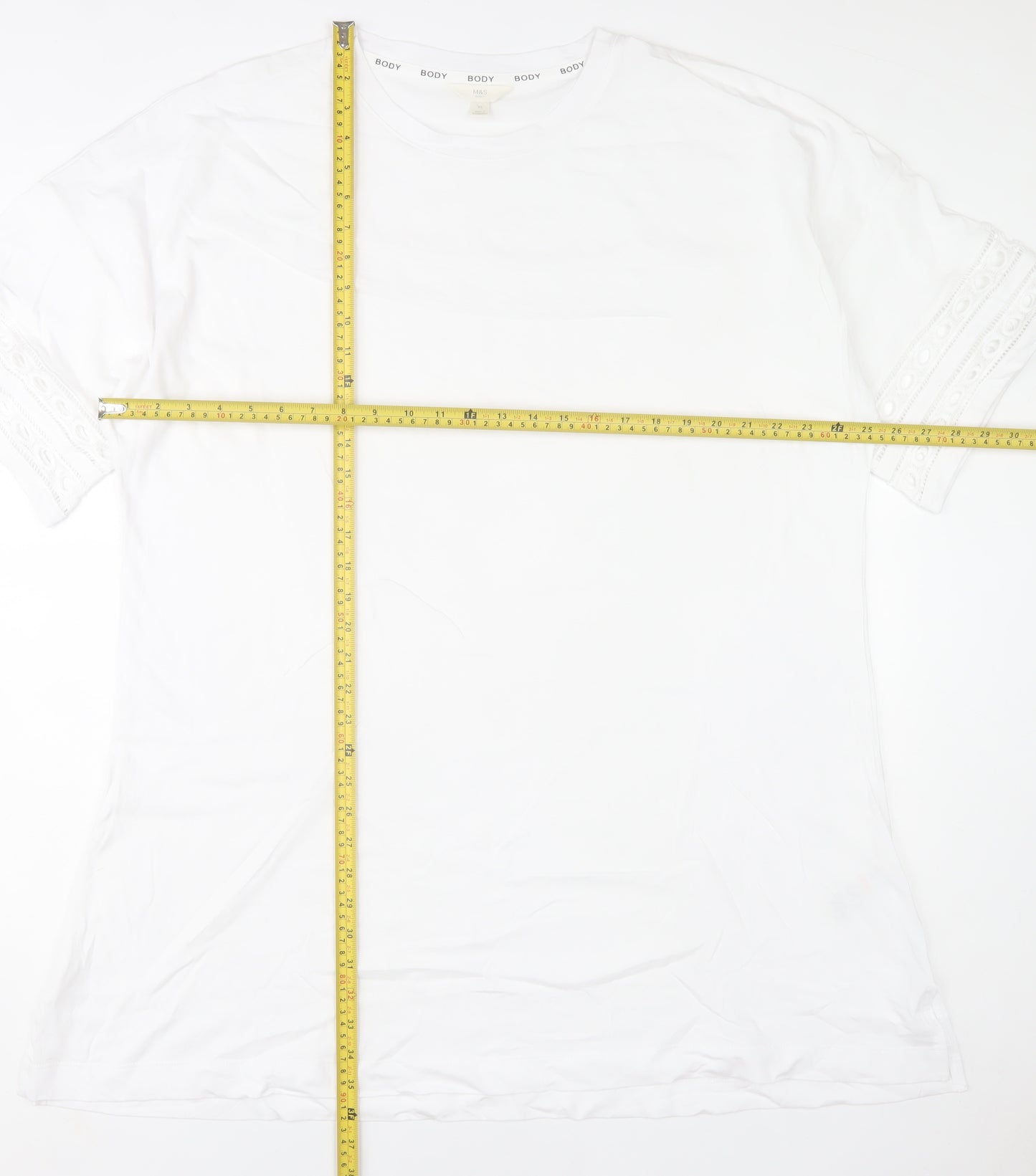 Marks and Spencer Women’s White Cotton T-Shirt Nightshirt XL