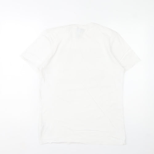 Adidas Men's White Crew Neck Graphic Print T-Shirt Size S