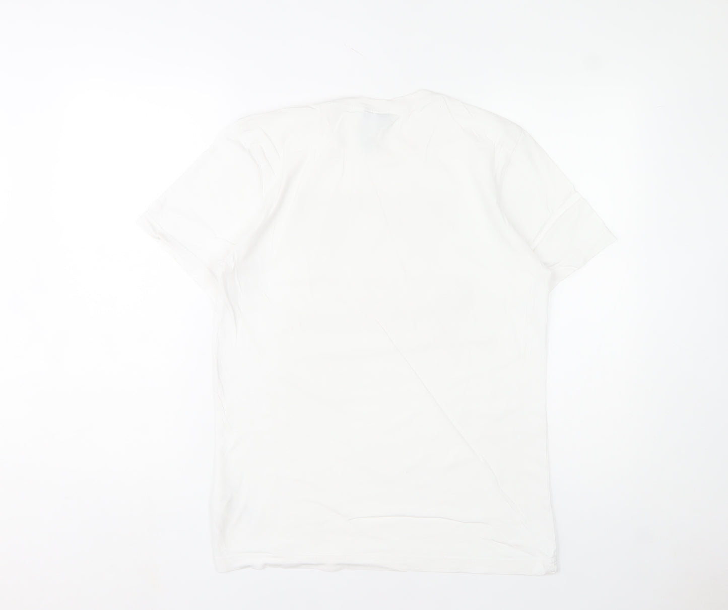 Adidas Men's White Crew Neck Graphic Print T-Shirt Size S