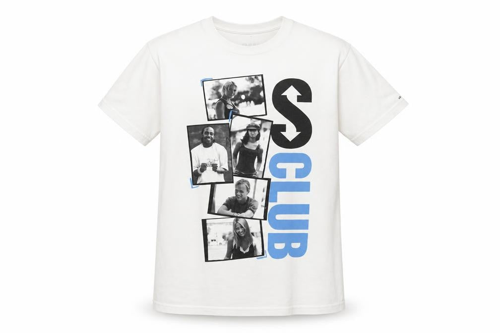 S Club Women's White L T-Shirt 2023 Tour Graphic Cotton Top