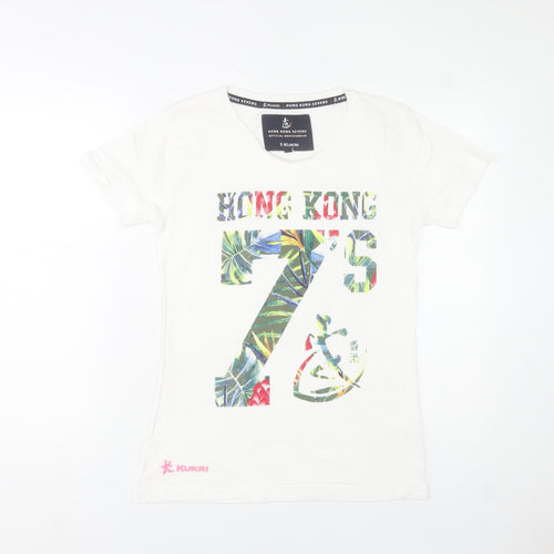 Kukri Womens White Hong Kong Sevens Cotton T-Shirt Size 10