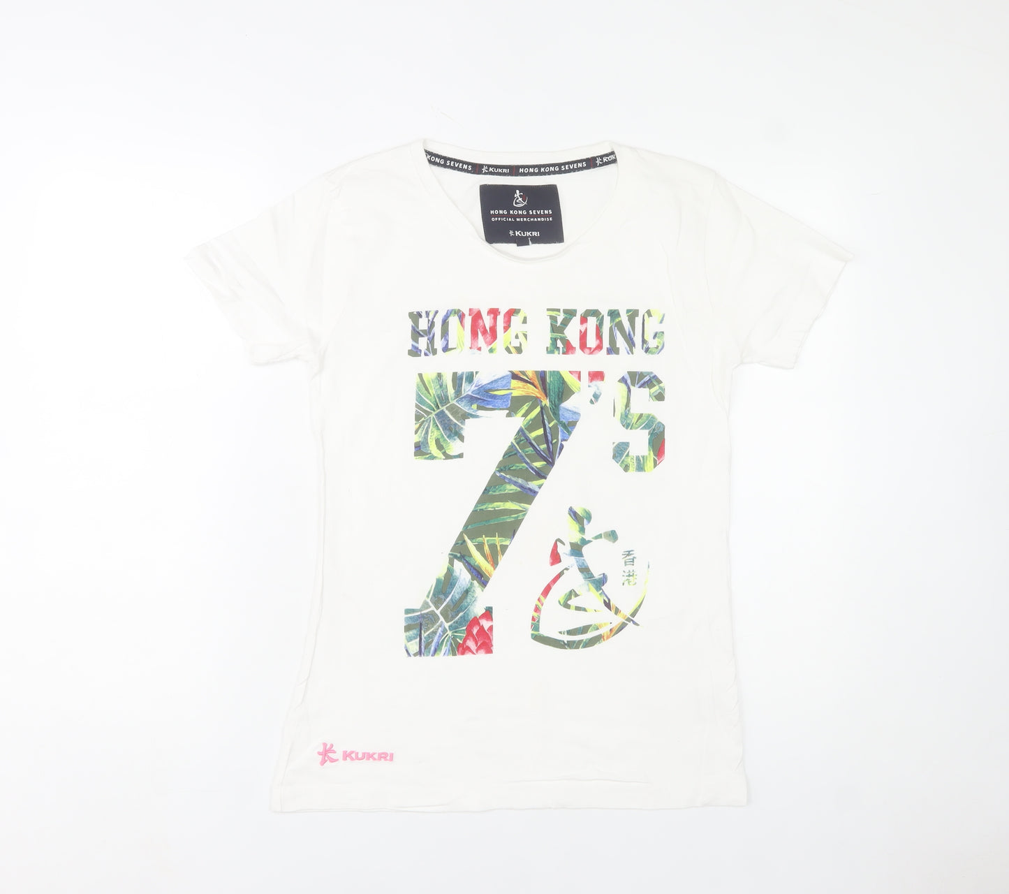 Kukri Womens White Hong Kong Sevens Cotton T-Shirt Size 10