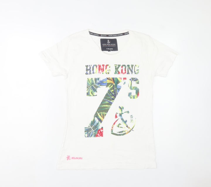 Kukri Womens White Hong Kong Sevens Cotton T-Shirt Size 10