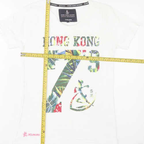 Kukri Womens White Hong Kong Sevens Cotton T-Shirt Size 10